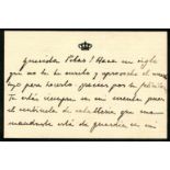 ALFONSO XIII: (1886-1941) King of Spain 1886-1931. A good A.L.S., `Alfonso R´, two pages, mourning