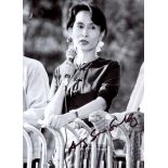 AUNG SAN SUU KYI: (1945- ) Burmese Politician, Diplomat and Author. Prime Minister of Myanmar.