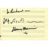 MANCINI HENRY: (1924-1994) American film composer, Academy Award winner. A.M.Q.S., Henry Mancini,