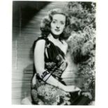 DAVIS BETTE: (1908-1989) American actress, Academy Award winner. Signed 8 x 10 photograph by