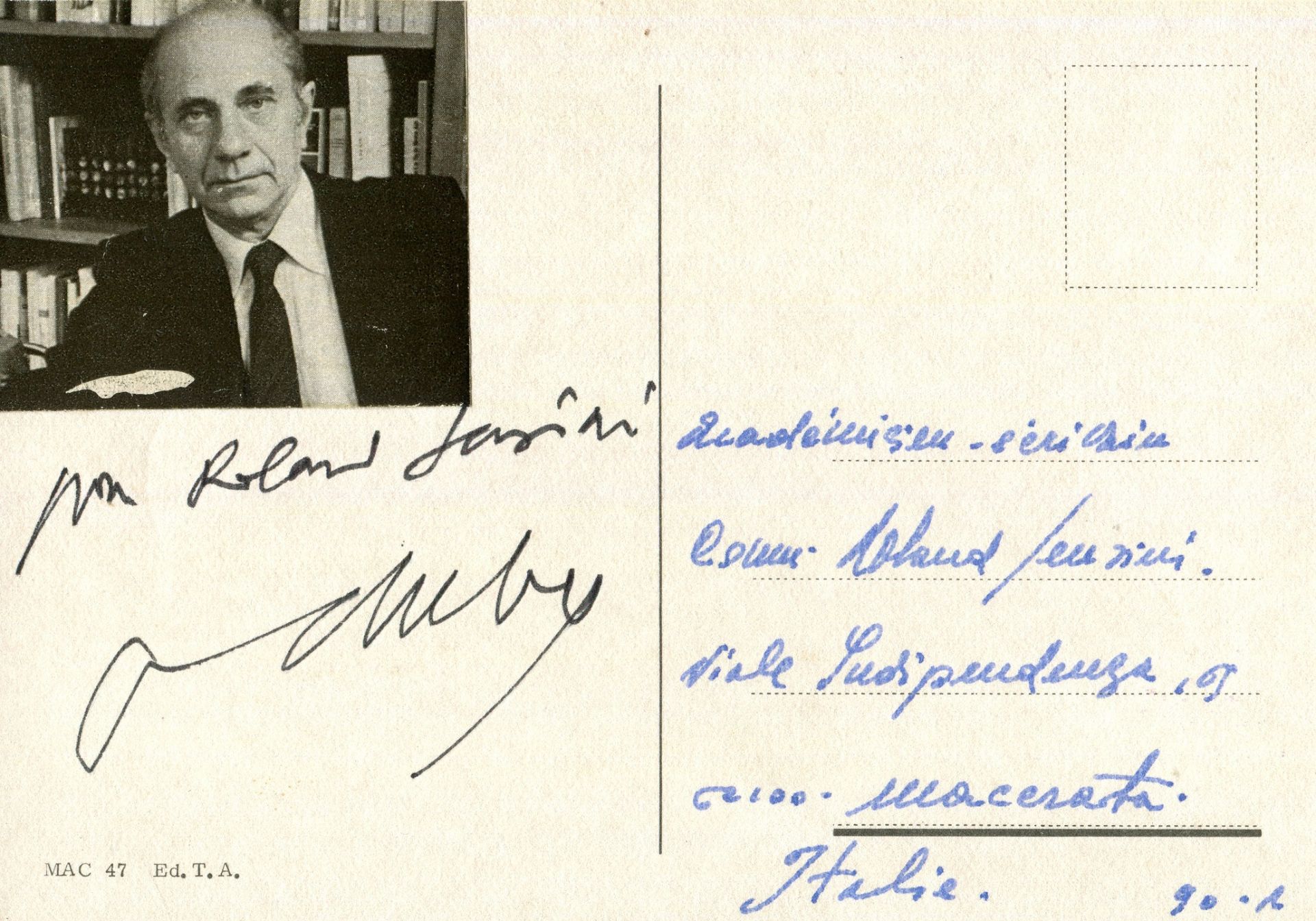 FAMOUS MEN: Selection of individual ink signatures, - Image 10 of 16