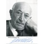 WIESENTHAL SIMON: (1908-2005) Jewish Austrian Holocaust survivor and Nazi hunter.