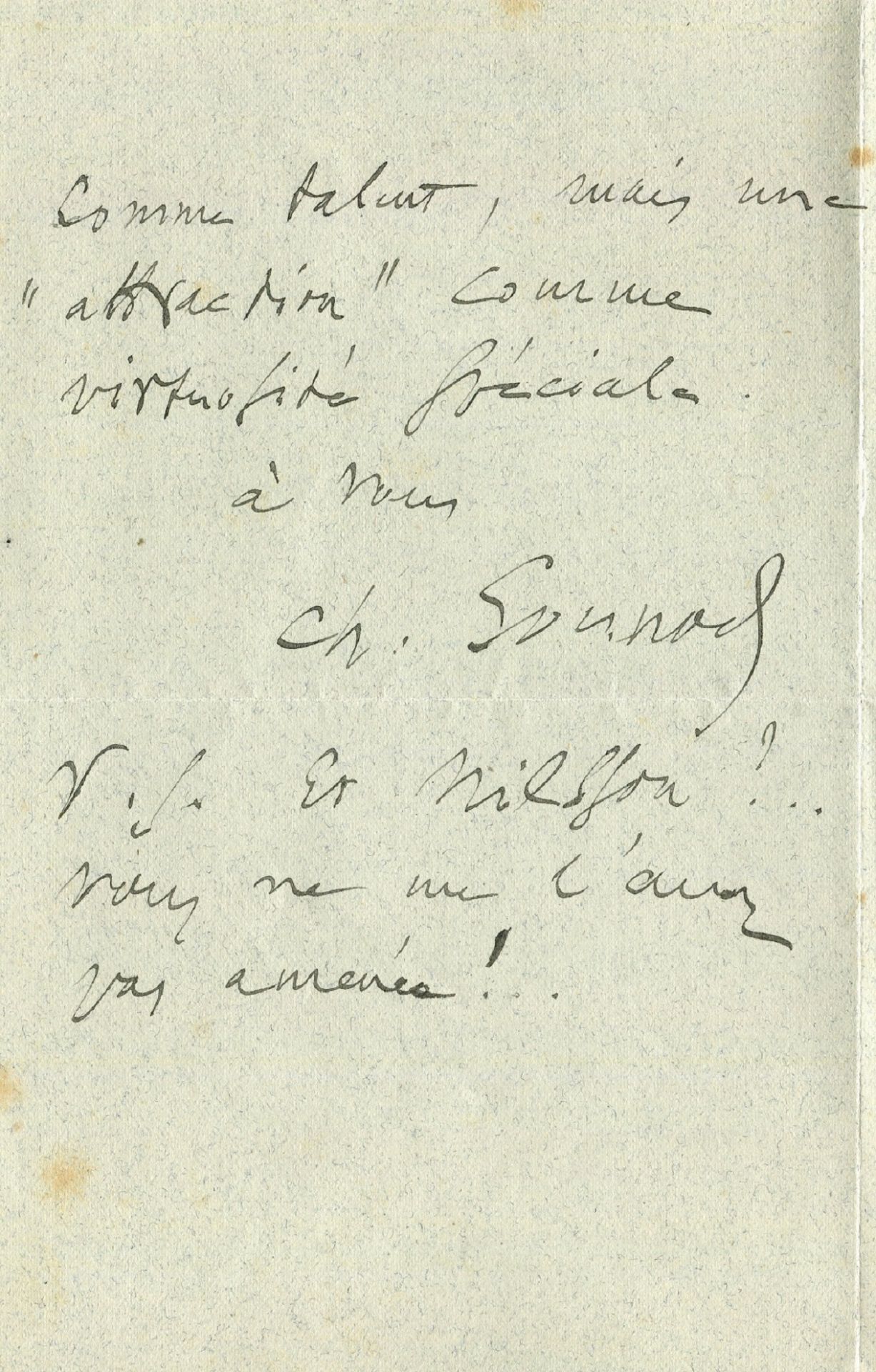 GOUNOD CHARLES: (1818-1893) French Composer. A.L.S., `Ch. Gounod´, two pages, 8vo, n.p. - Image 2 of 2