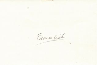 DNA MOLECULE: A good set of three individually signed white cards by Francis Crick (1916-2004)