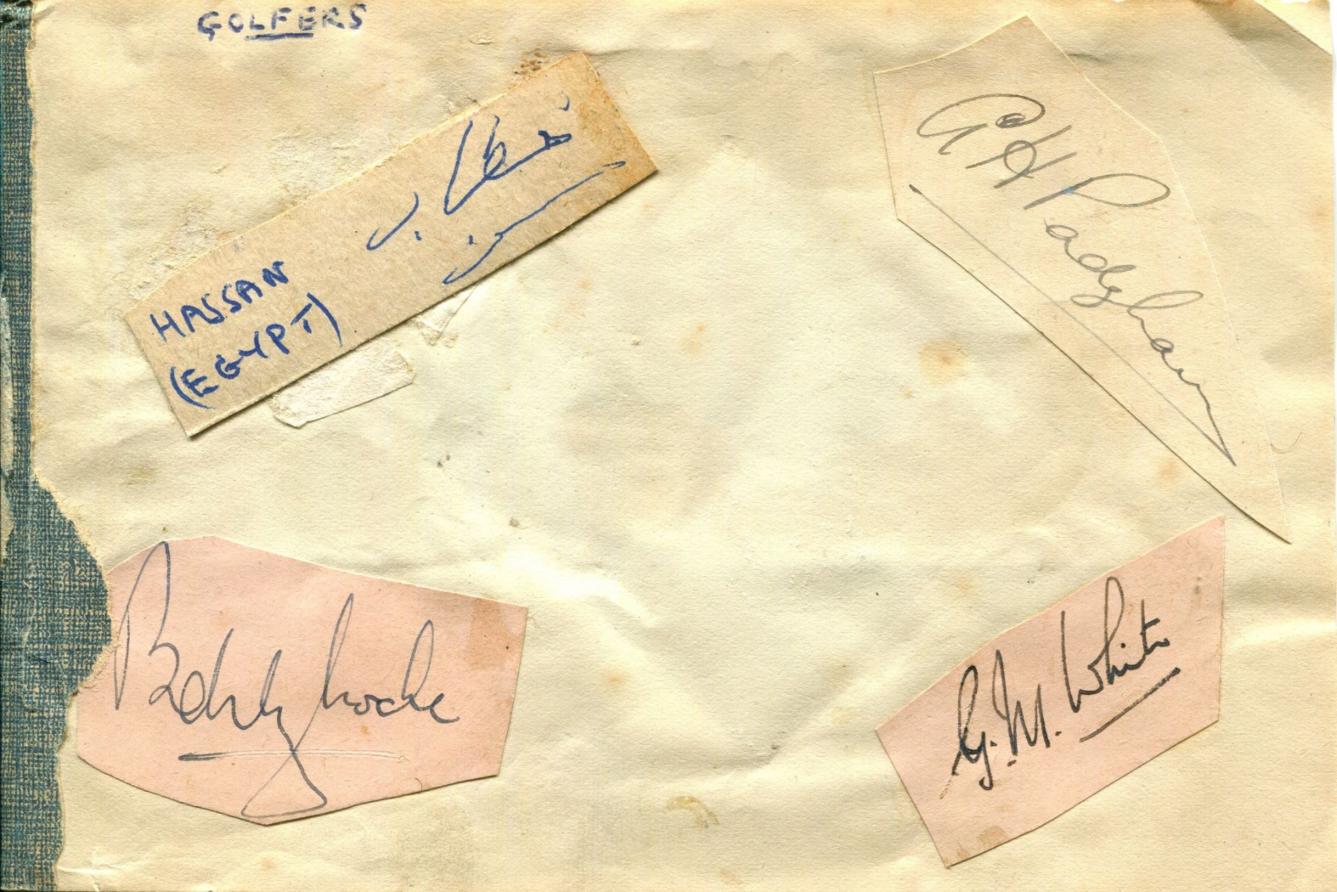 GOLF: Selection of vintage pages removed from an autograph album, - Bild 8 aus 8