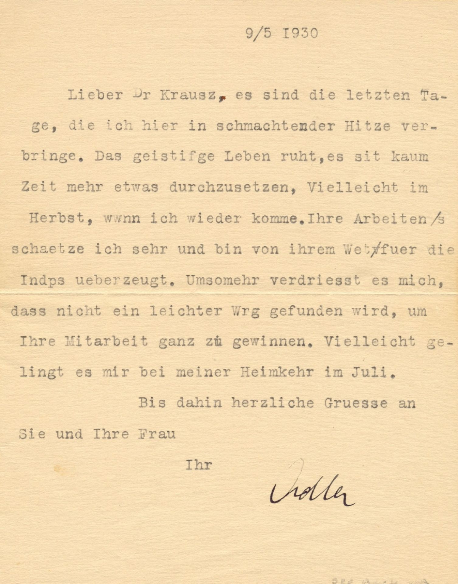 ADLER ALFRED: (1870-1937) Austrian Psychotherapist and Founder of the school of "Individual