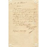 LACENAIRE PIERRE FRANCOIS: (1803-1836) French criminal, murderer and poet. A rare A.L.S.