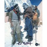 HILLARY EDMUND: (1919-2008) New Zealand mountaineer, the first man, with Tenzing Norgay,