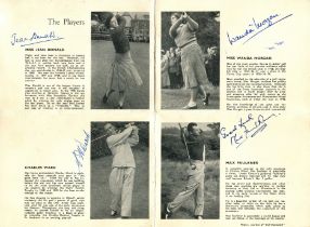 GOLF: Selection of vintage pages removed from an autograph album,