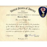 [MANHATTAN PROJECT]: A rare original United States of America war department diploma, one page,