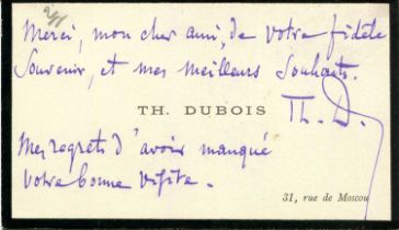 DUBOIS THEODORE: (1837-1924)