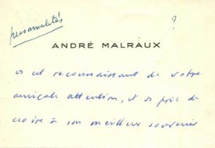 MALRAUX ANDRE: (1901-1976)