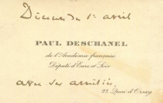DESCHANEL PAUL: (1855-1922)