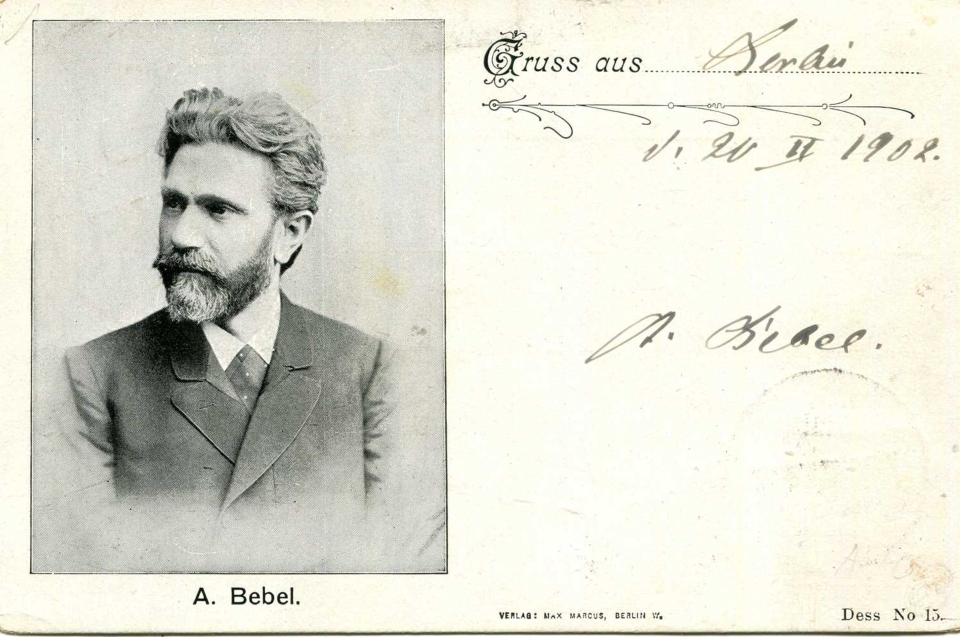 BEBEL AUGUST: (1840-1913)
