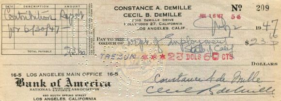 DEMILLE CECIL B.: (1881-1959)