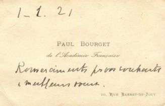 BOURGET PAUL: (1852-1935)