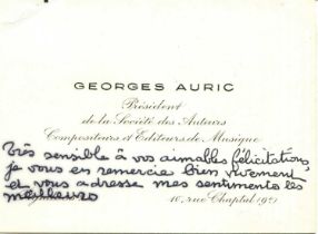 AURIC GEORGES: (1899-1983)