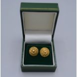 A pair of 9ct gold earstuds of rope twist form, 5 grams