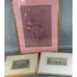 William Crotch, Kingston, charcoal, 11cms by 20cms, together with another picture by William