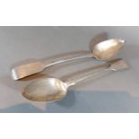 A Victorian silver basting spoon, Exeter 1852, makers Robert Janes and Josiah Williams together with