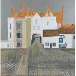 Peter Yates, Broadgate, Ludlow, Acrylic on board, signed, 38cms square