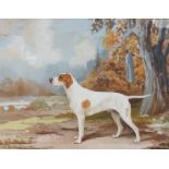 Reuben Ward Binks, study of a dog within a landscape, watercolour signed and titled Resident Of