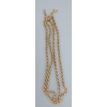 A 9ct gold linked neck chain, 12.5gms