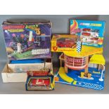 A Matchbox Daredevil Dragout set in original box, together with a Mettoy garage, a Corgi Starsky and