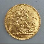 A George V gold full sovereign dated 1911