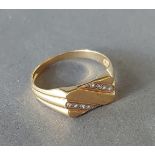 A 9ct gold signet ring, 3.5gms