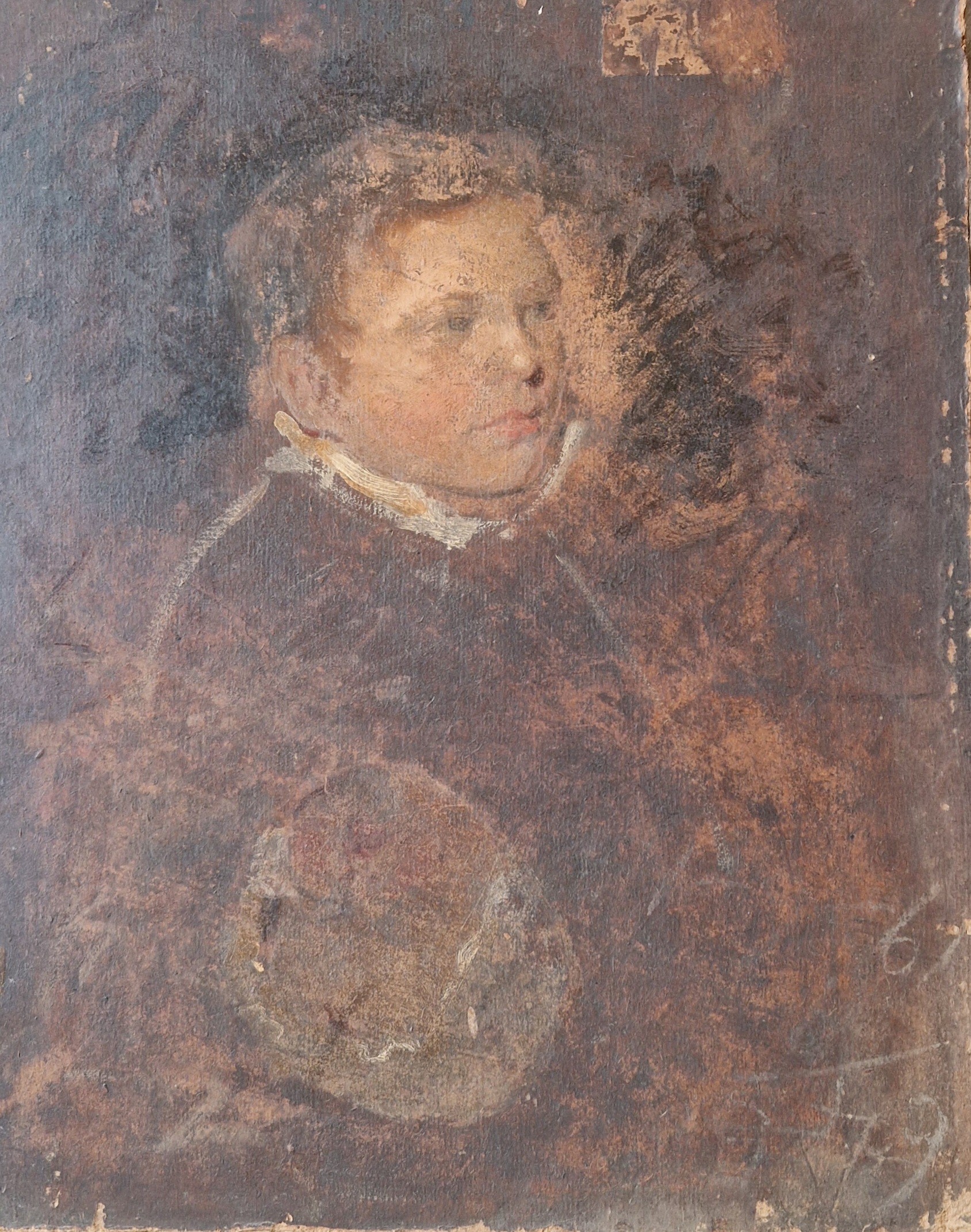 Early 19th Century English school a half length portrait of a Gentleman wearing period dress, double - Image 2 of 2