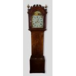 A 19th century mahogany longcase clock, the painted dial inscribed W. Flint, Ashford with a