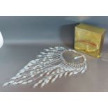 A cut glass chandelier necklace by Butler and Wilson, 40th Anniversary, with original box