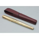 A 9ct gold cased fountain pen by Parker