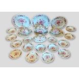 A 19th Century Chamberlains dinner service comprising a large meat platter, entree dishes, plates