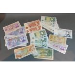 A collection of twenty, one pound bank notes with consecutive serial numbers, together with other