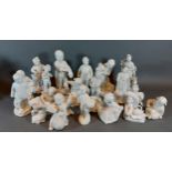 A collection of Blanc De Chine figures