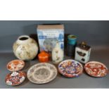 Treasures Of Tek Sing and underglaze blue decorated bowl together with a collection of pottery and