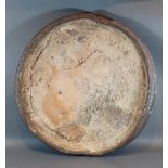 A large studio pottery stoneware charger of abstract form, 57cms diameter