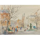 Violet Hilda Drummond, Slone Square, watercolour signed, 27cms by 37cms
