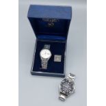A Citizen Eco - Drive stainless steel gentlemans wristwatch together with a Seiko quartz wristwatch
