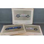 A collection of loose prints from the Grand Prix Racing Cars 1921 - 1939