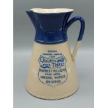 A Price Bristol stoneware advertising jug commemorating the Queens Diamond Jubilee 1897, 20cms tall