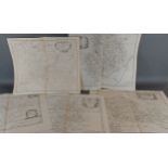 A group of five unframed maps by Robert Morden together with a collection of unframed coloured maps