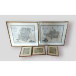 A pair of large coloured maps of Dorset and Southampton by C. and J. Greenwood, London, 58cms x