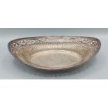 A Victorian silver fruit bowl of shaped pierced form, London 1891, Henry Wilkinson and Co. 14ozs
