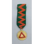 A 9ct gold National Safety First Association Medal for 10 years freedom from accident medal, 4.1gms