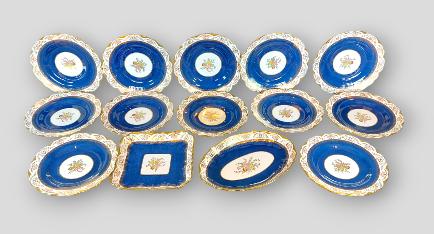 A Copeland Spode Regent pattern dessert service, together with a Whieldon Ware Pheasant patter