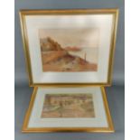 Laura Annie Happerfield, coastal scene, watercolour, signed, together with another watercolour by