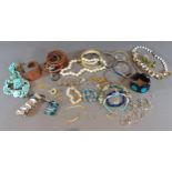 A collection of jewellery to include necklaces, bangles and other jewellery